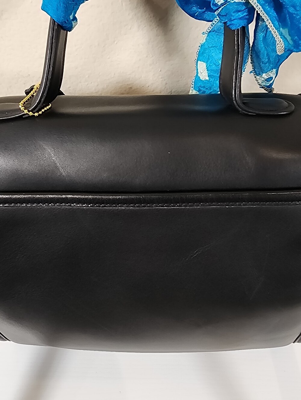 Vintage Coach Black Leather Manor Bag #9977 - Picture 15 of 15
